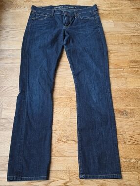 (28) Citizens Of Humanity Deep Indigo Ava Low Rise Straight Leg Jeans Western